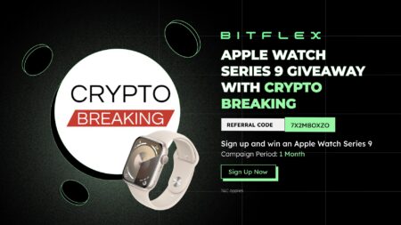 Win An Apple Watch Series 9 With Bitflex And Crypto Breaking!