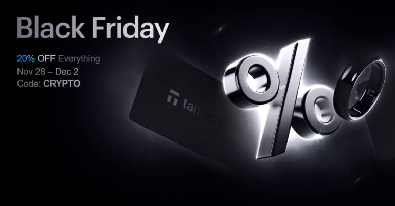 Black Friday Crypto Deal: Enjoy 20% Off Tangem Wallets With Promo Code Crypto!