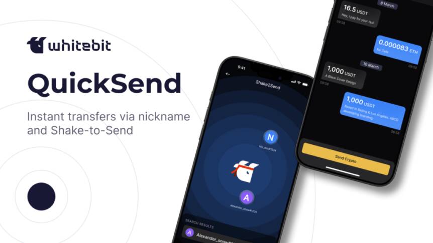 WhiteBIT launches QuickSend and Shake-to-Send for instant transactions Whitebit Launches Quicksend And Shake-to-send For Instant Transactions