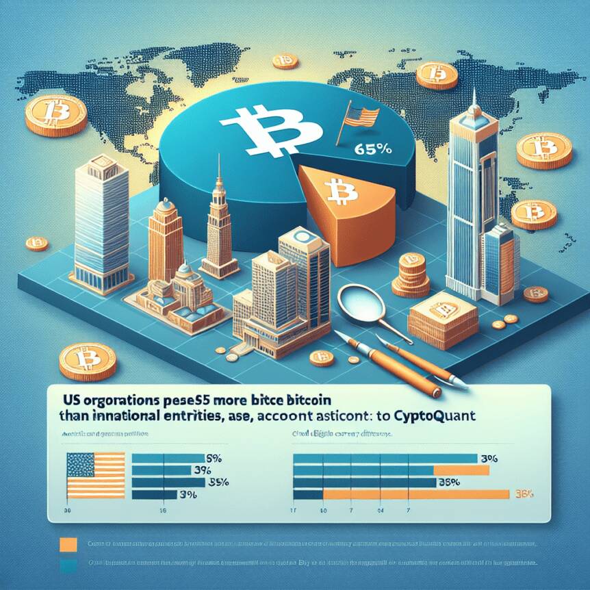 Us Organizations Possess 65% More Bitcoin Than International Entities, According To Cryptoquant
