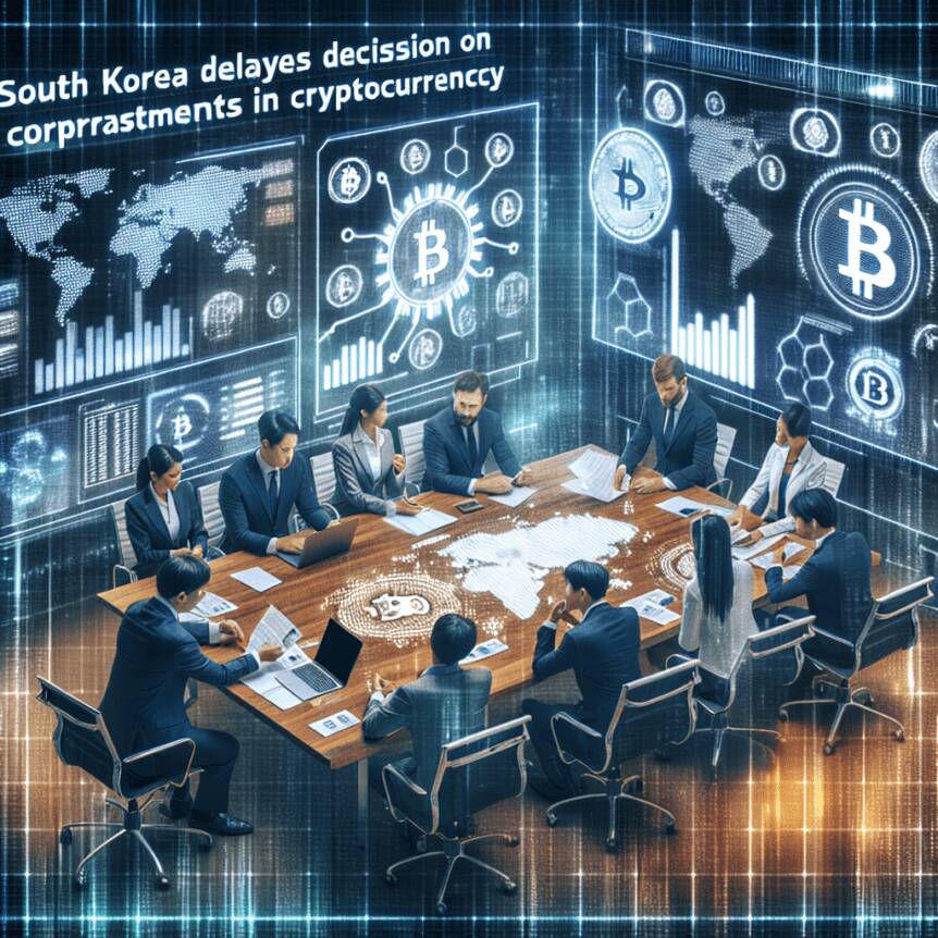 South Korea Delays Decision On Corporate Investments In Cryptocurrency