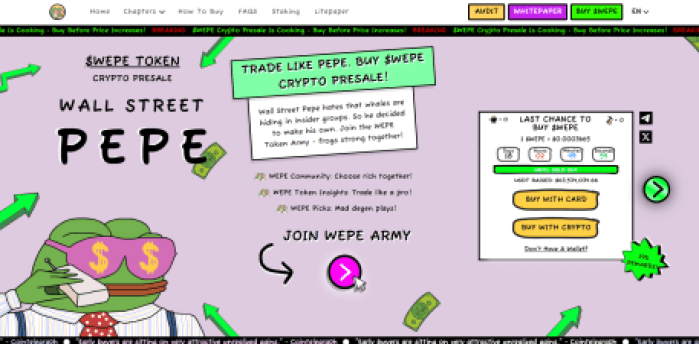 Trump Promises Bitcoin Dominance As Wall Street Pepe Meme Coin Approaches Million Trump Promises Bitcoin Dominance As Wall Street Pepe Meme Coin Approaches Million