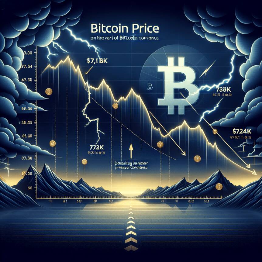Bitcoin Price On The Verge Of Correcting To $72k Due To Decreasing Investor Confidence