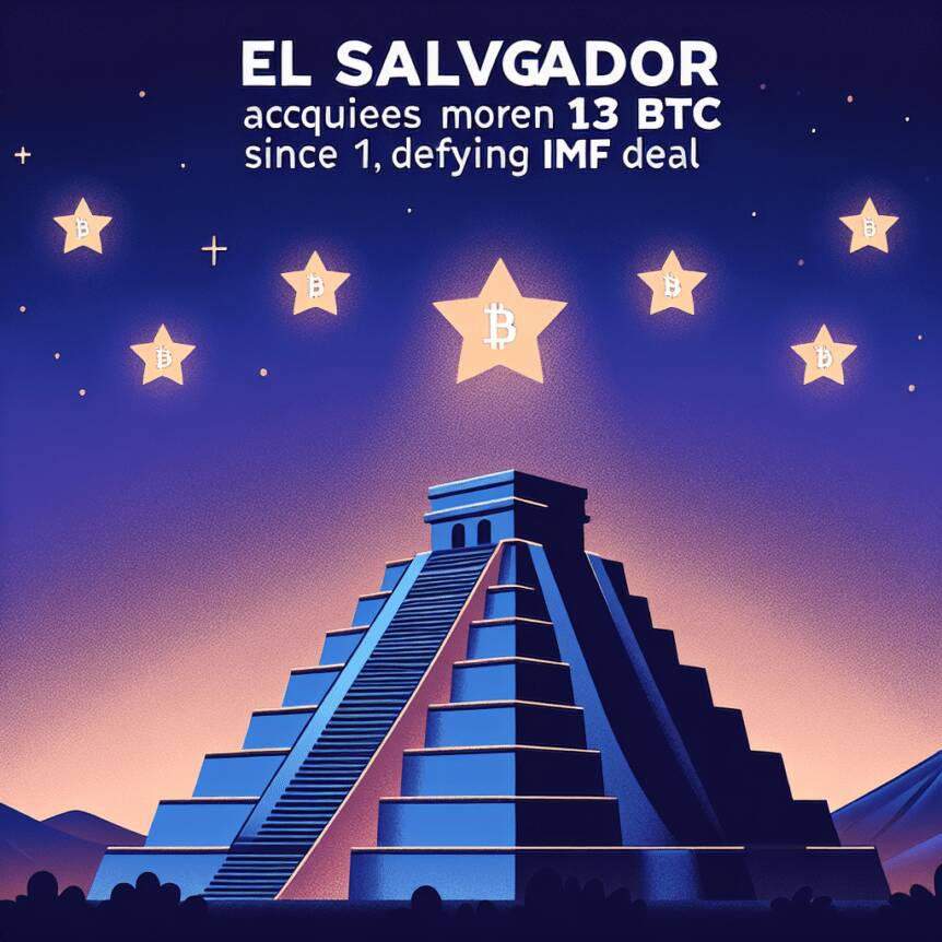 El Salvador Acquires More Than 13 Btc Since March 1, Defying Imf Deal
