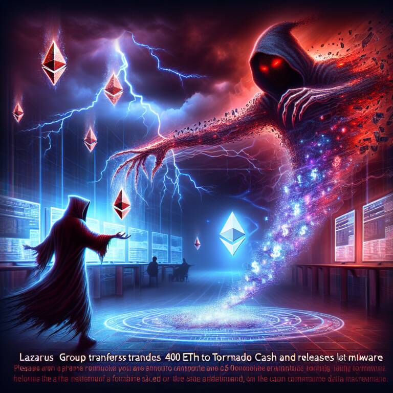 Lazarus Group Transfers 400 Eth To Tornado Cash And Releases Latest Malware