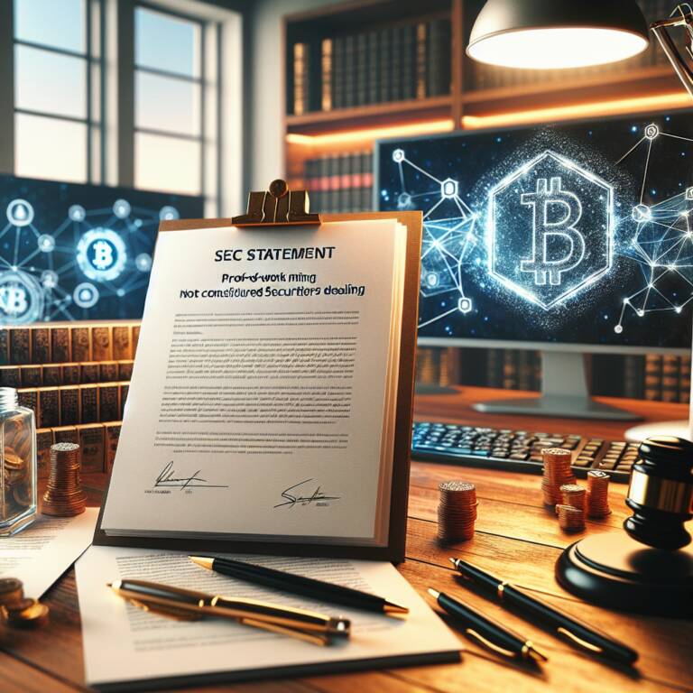 Sec Statement: Proof-of-work Mining Not Considered Securities Dealing