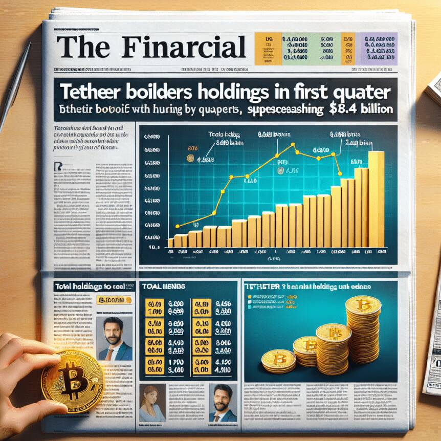 Tether Bolsters Holdings With 8,888 Bitcoin In First Quarter, Surpassing $8.4 Billion