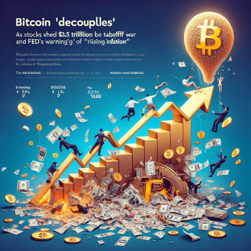 Bitcoin 'decouples' As Stocks Shed $3.5 Trillion Due To Trump Tariff War And Fed's Warning Of 'rising Inflation'