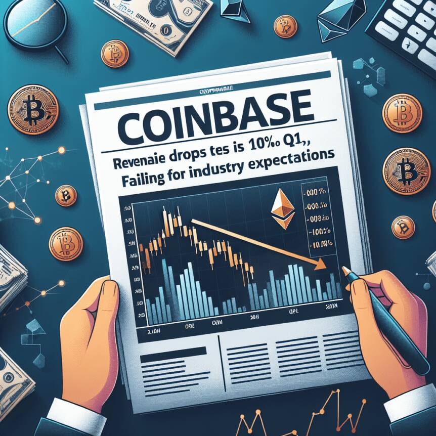 Coinbase Revenue Drops by 10% in Q1, Failing to Meet Industry Expectations Coinbase Revenue Drops By 10% In Q1, Failing To Meet Industry Expectations