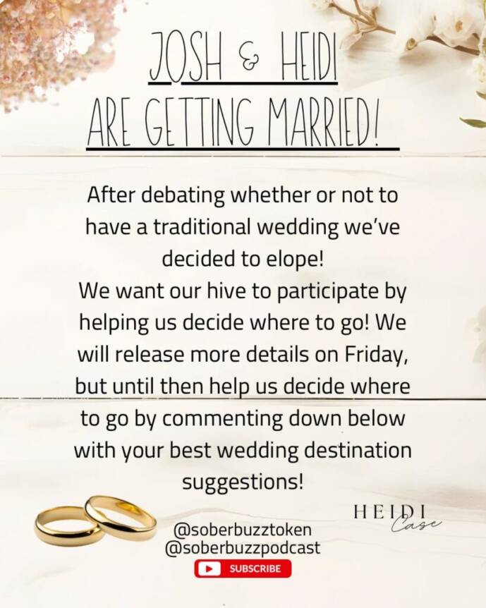 Josh And Heidi Follow Up The Much Anticipated And Successful Launch Of The "spreading The Good Buzz" Podcast With A Personal Request