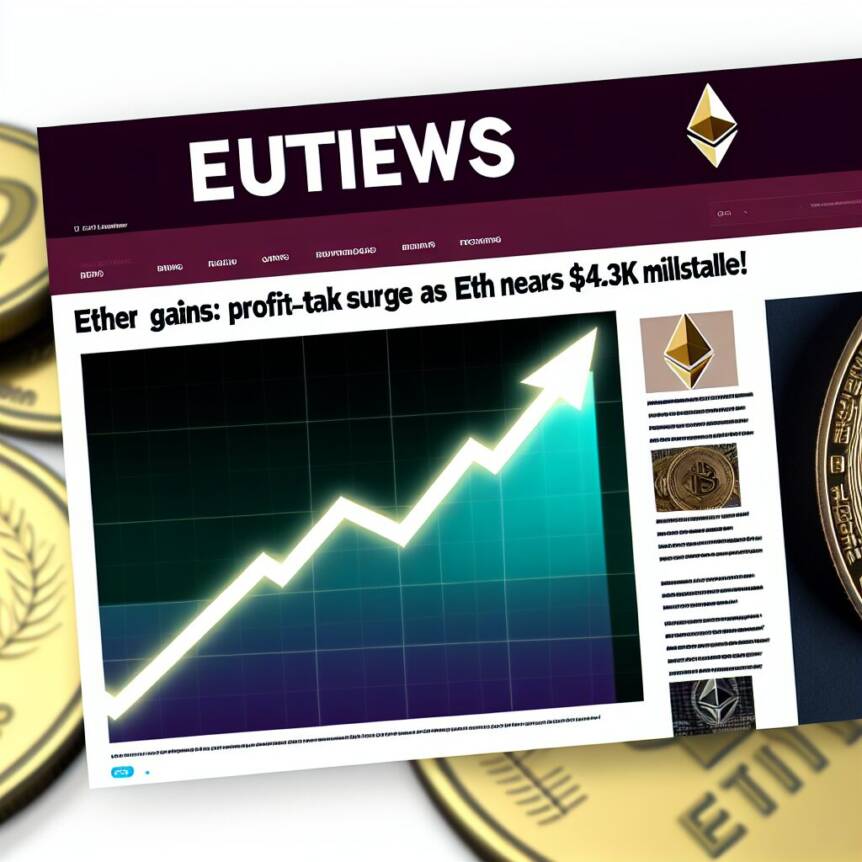 Ether Gains: Profit-taking Surges As Eth Nears $4.3k Milestone!