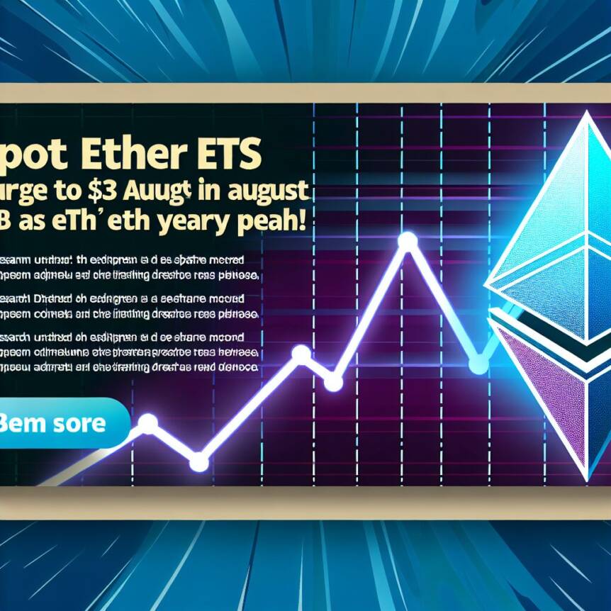 Spot Ether ETFs Surge to $3B in August as ETH Reaches Yearly Peak! Spot Ether Etfs Surge To $3b In August As Eth Reaches Yearly Peak!