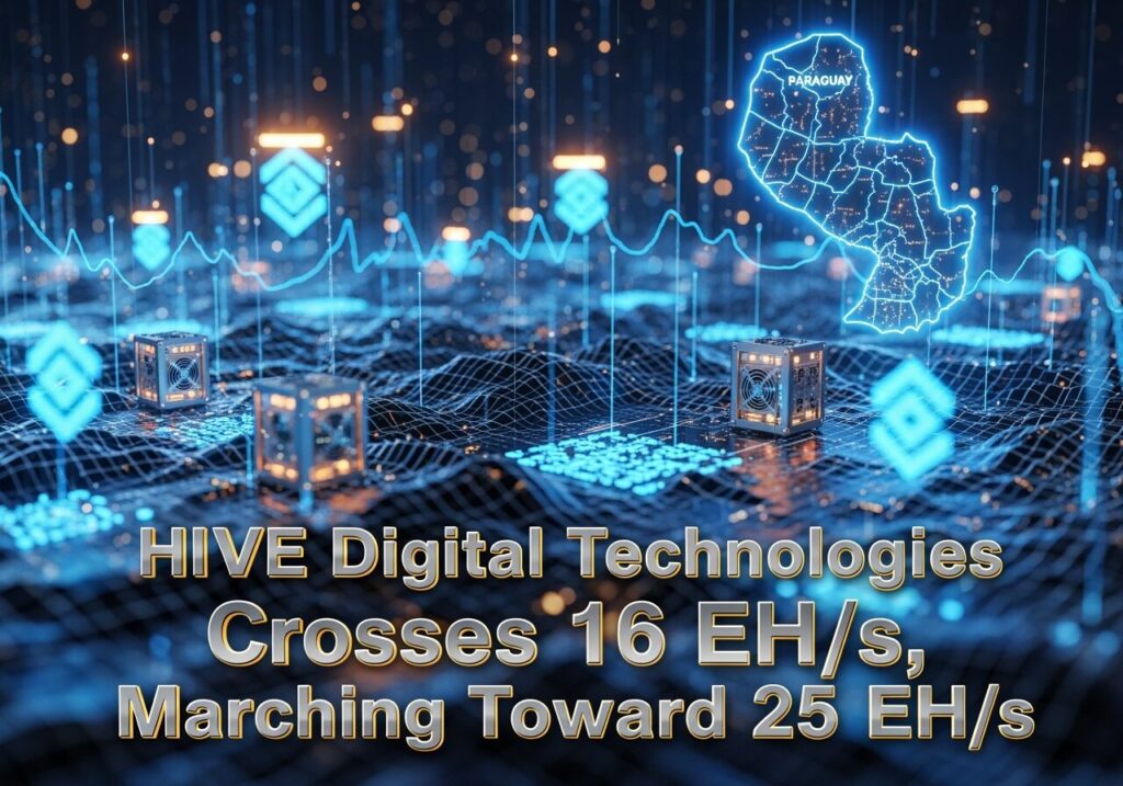Hive Digital Technologies Crosses 16 Eh/s, Marching Toward 25 Eh/s As Expansion In Paraguay Powers Forward