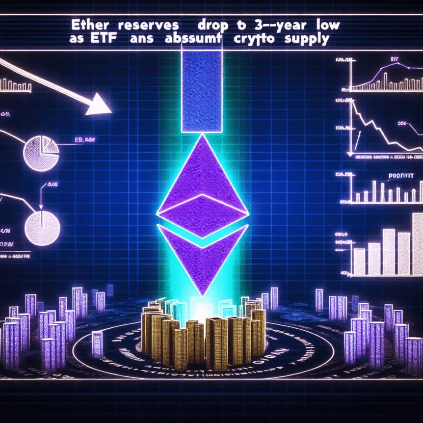 Ether Reserves Drop To 3-year Low As Etfs & Companies Absorb Crypto Supply