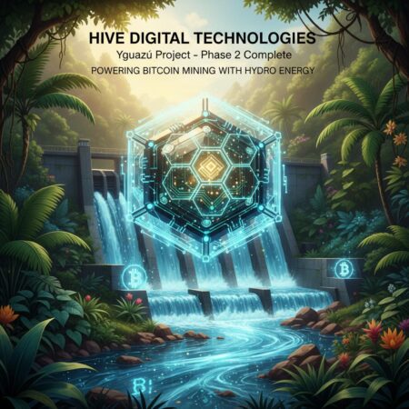 HIVE Digital Technologies Completes Phase 2 of Its Yguazú Project in Paraguay Reaching 18 EH/s, Producing 8 Bitcoin per Day from Hydroelectric Power Hive Digital Technologies Completes Phase 2 Of Its Yguazú Project In Paraguay Reaching 18 Eh/s, Producing 8 Bitcoin Per Day From Hydroelectric Power