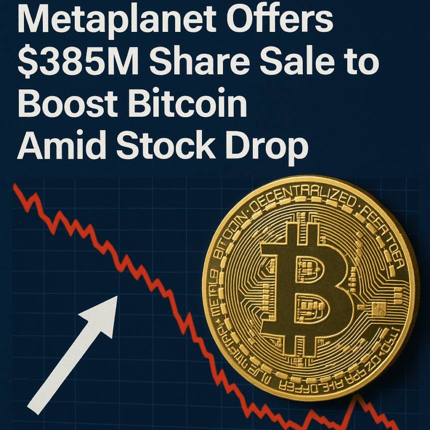 Metaplanet Offers $385m Share Sale To Boost Bitcoin Amid Stock Drop