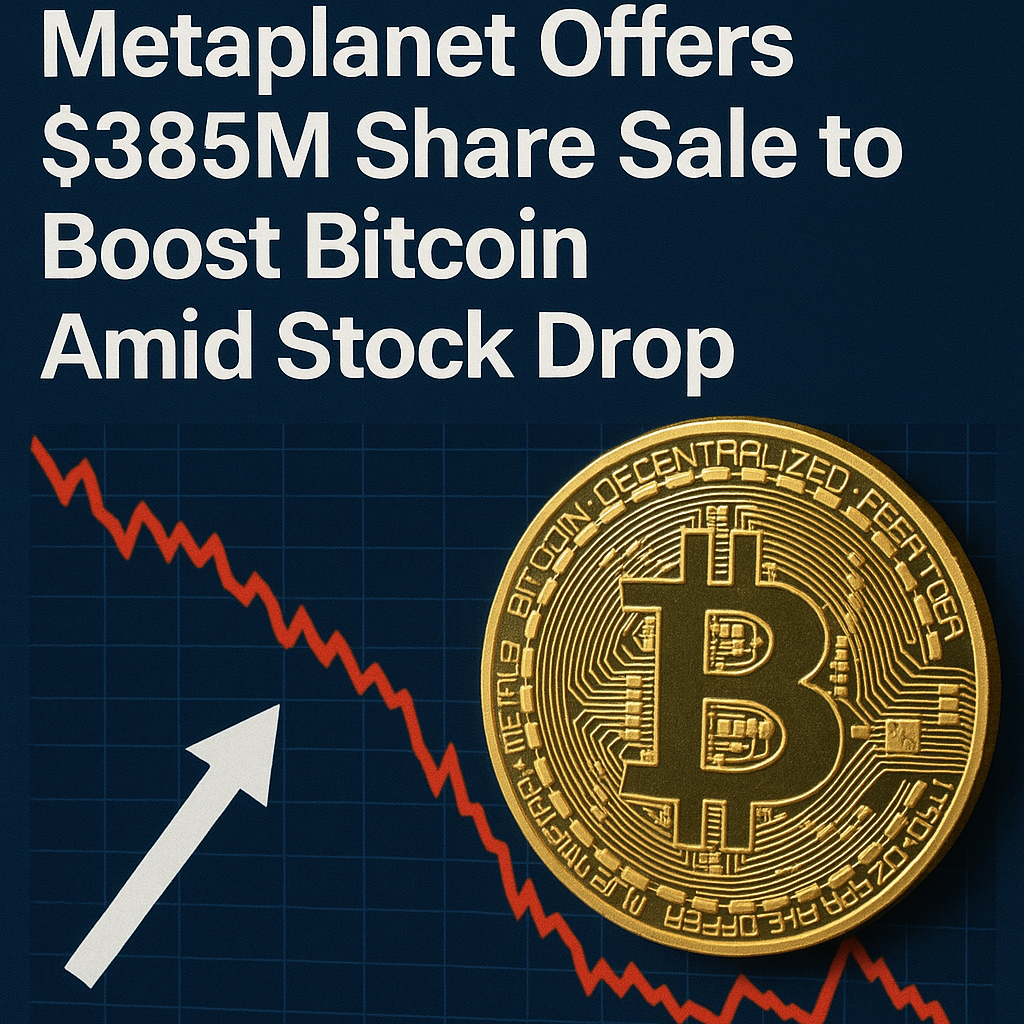 Metaplanet Offers $385m Share Sale To Boost Bitcoin Amid Stock Drop