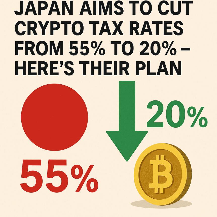 Japan Aims To Cut Crypto Tax Rates From 55% To 20% – Here's Their Plan