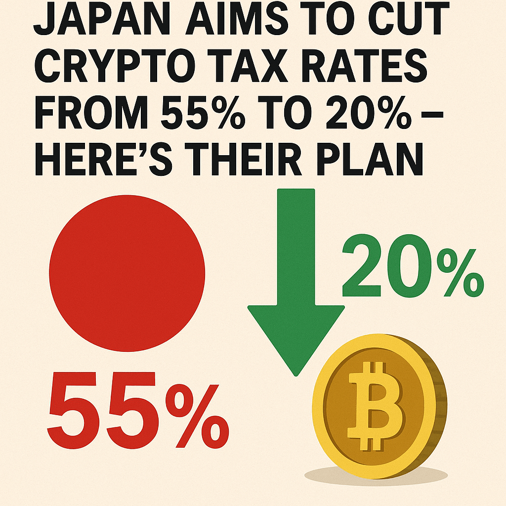 Japan Aims To Cut Crypto Tax Rates From 55% To 20% – Here's Their Plan