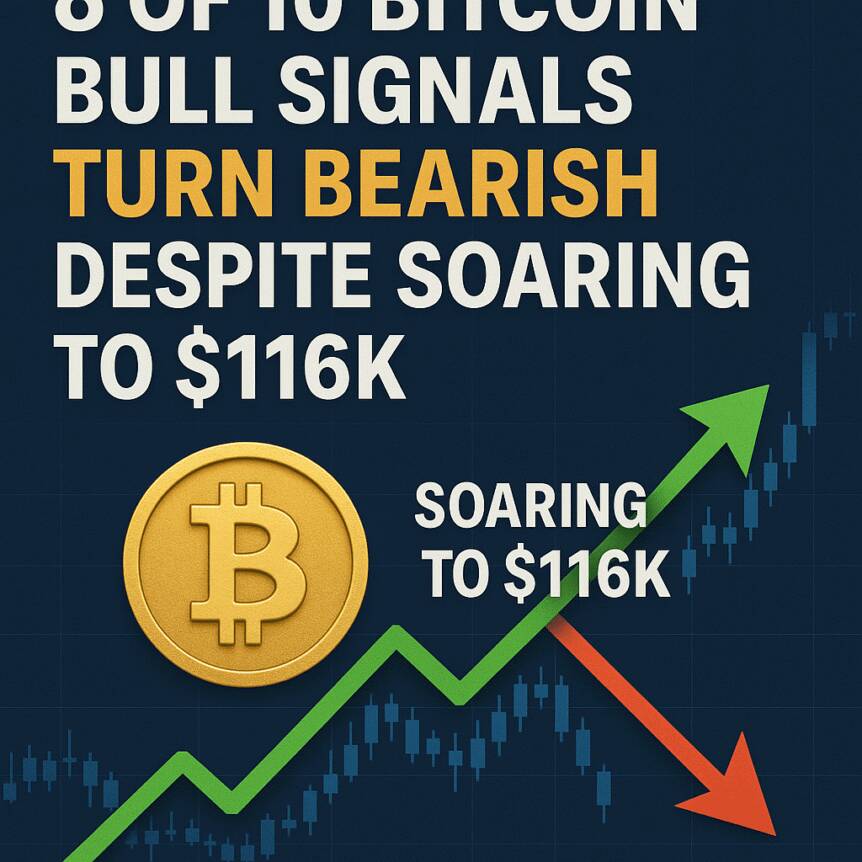 8 Of 10 Bitcoin Bull Signals Turn Bearish Despite Soaring To $116k