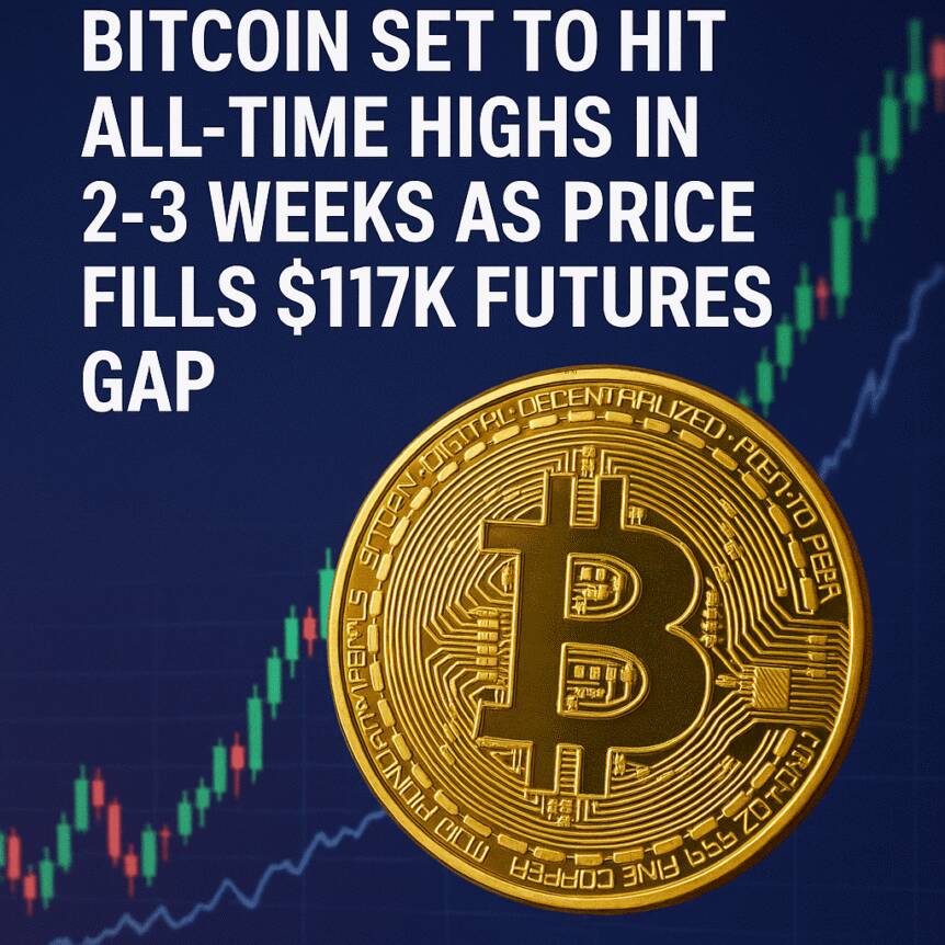 Bitcoin Set To Hit All-time Highs In 2-3 Weeks As Price Fills $117k Futures Gap