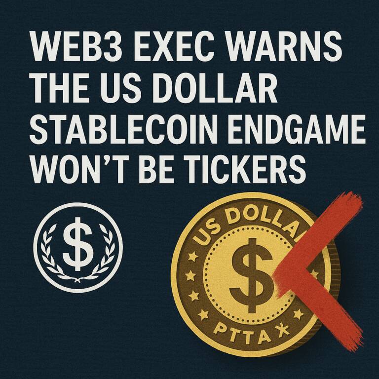 Web3 Exec Warns The Us Dollar Stablecoin Endgame Won't Be Tickers