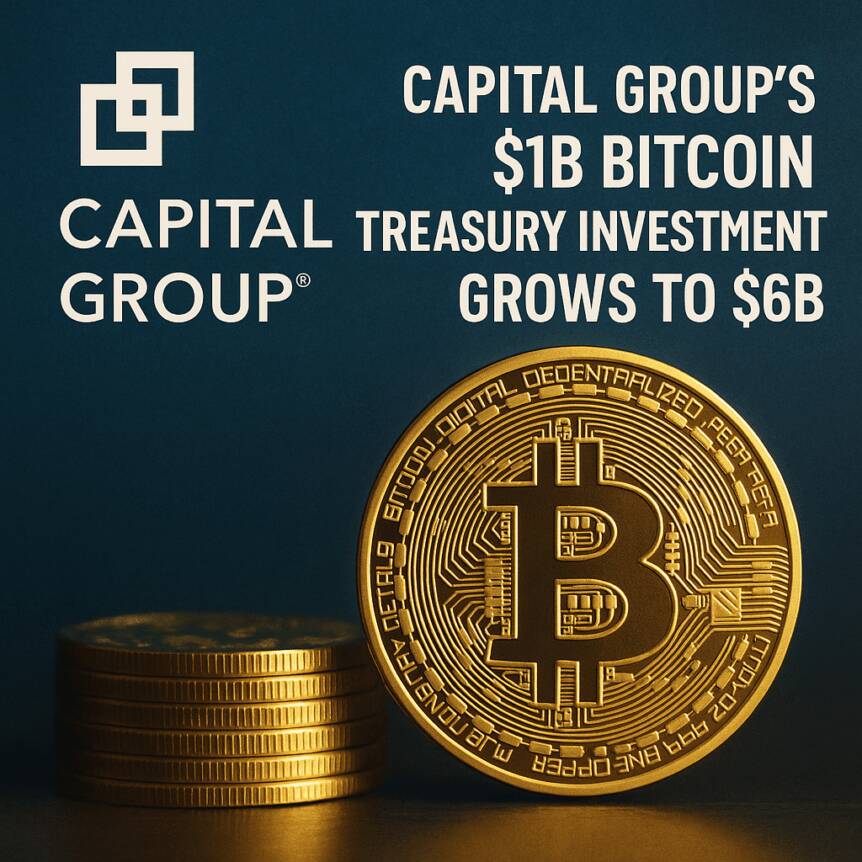 Capital Group’s $1b Bitcoin Treasury Investment Grows To $6b