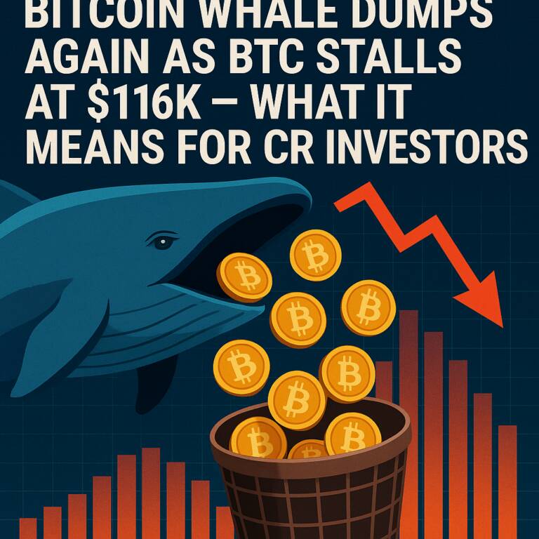 Bitcoin Whale Dumps Again As Btc Stalls At $116k — What It Means For Cr Investors