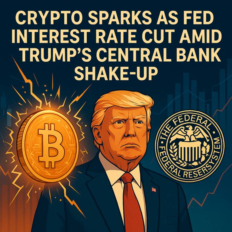Crypto Sparks As Fed Interest Rate Cut Amid Trump’s Central Bank Shake-up