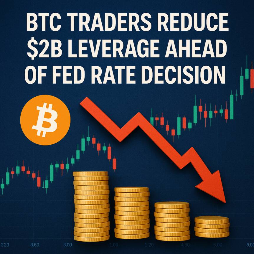 BTC Traders Reduce $2B Leverage Ahead of Fed Rate Decision