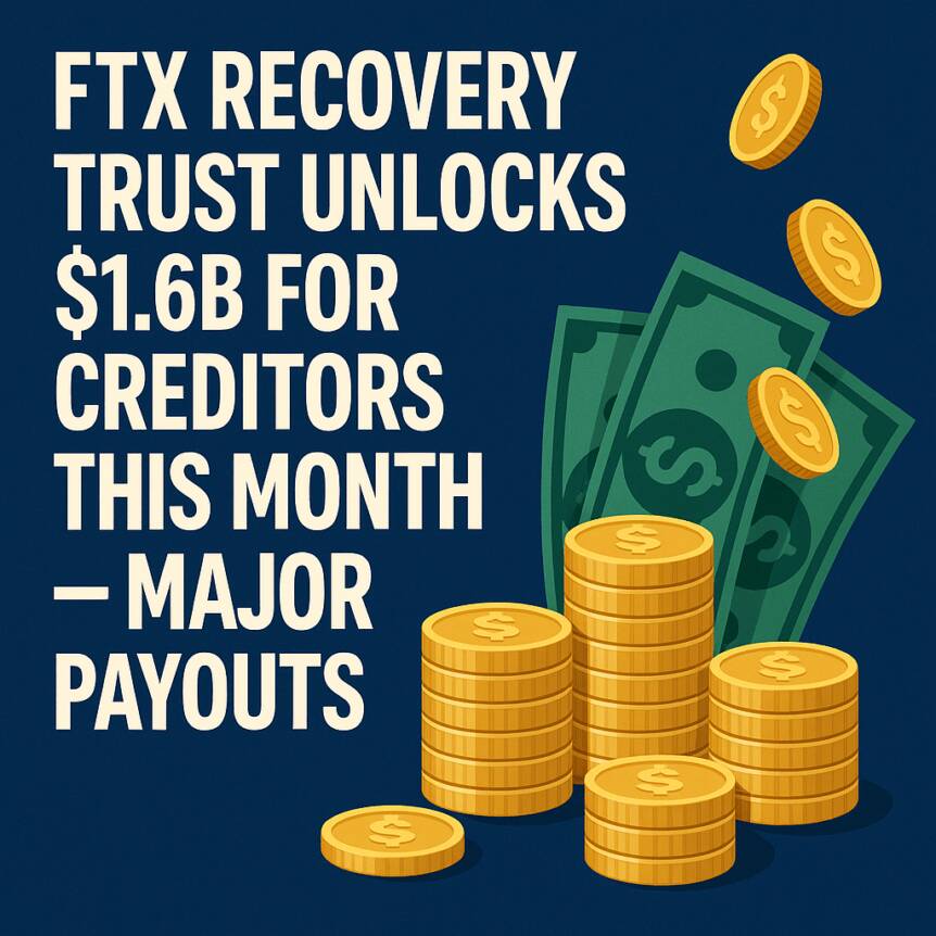 Ftx Recovery Trust Unlocks $1.6b For Creditors This Month — Major Payouts