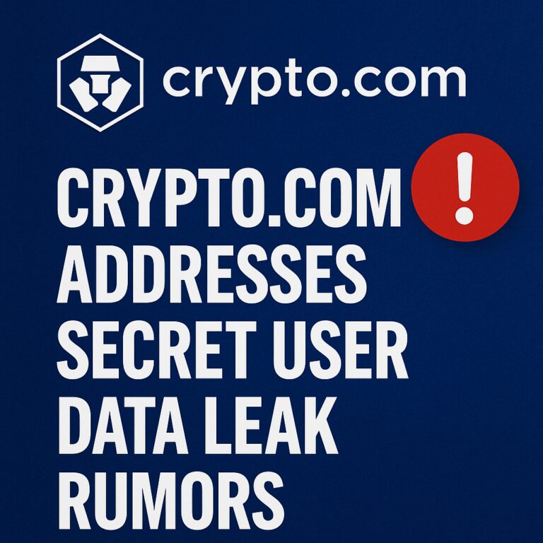 Crypto.com Addresses Secret User Data Leak Rumors