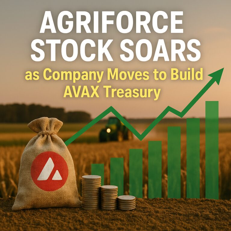 Agriforce Stock Soars As Company Moves To Build Avax Treasury