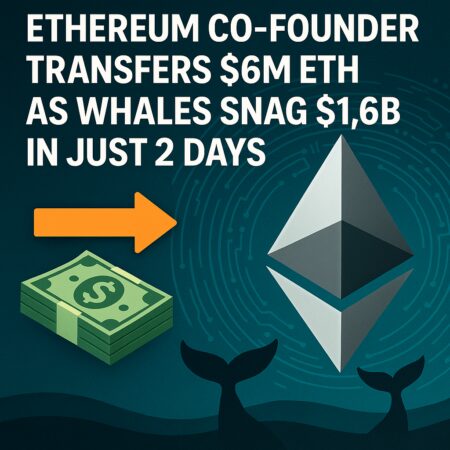 Ethereum Co-founder Transfers $6m Eth As Whales Snag $1.6b In Just 2 Days