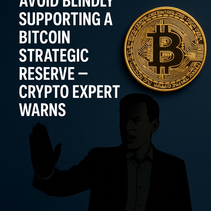 Avoid Blindly Supporting A Bitcoin Strategic Reserve — Crypto Expert Warns