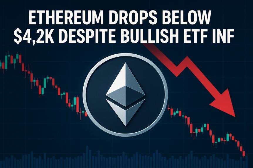 Ethereum Drops Below $4.2k Despite Bullish Etf Inflows