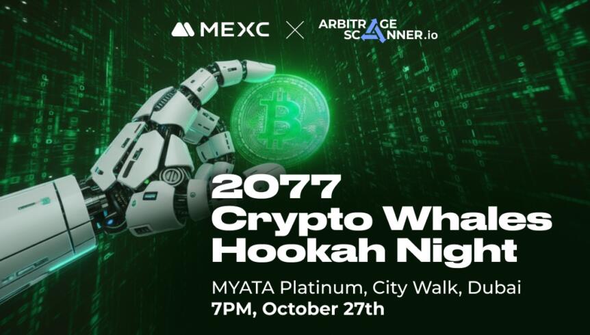Crypto Whales Hookah Night 2077 event in Dubai