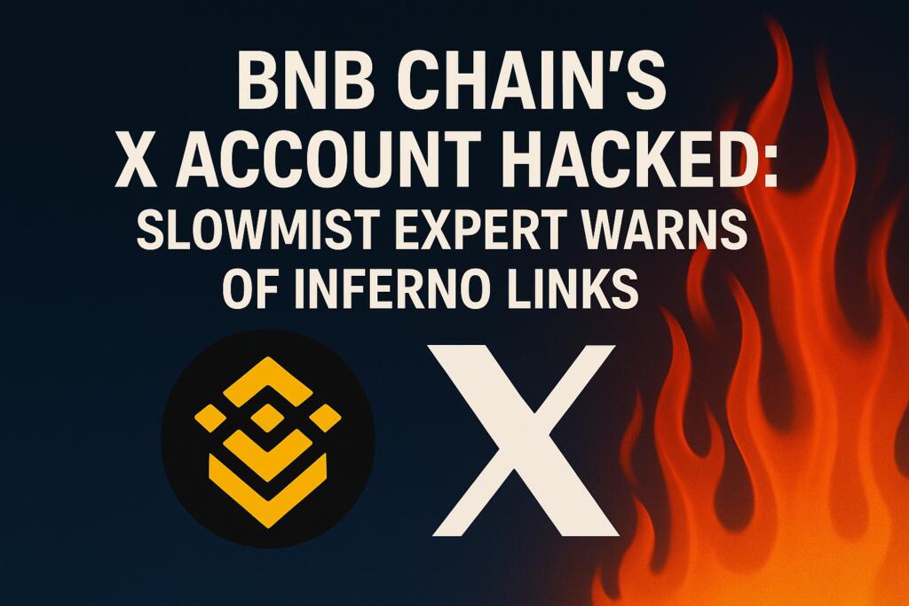 BNB Chain’s X Account Hacked: SlowMist Expert Warns of Inferno Links Bnb Chain’s X Account Hacked: Slowmist Expert Warns Of Inferno Links