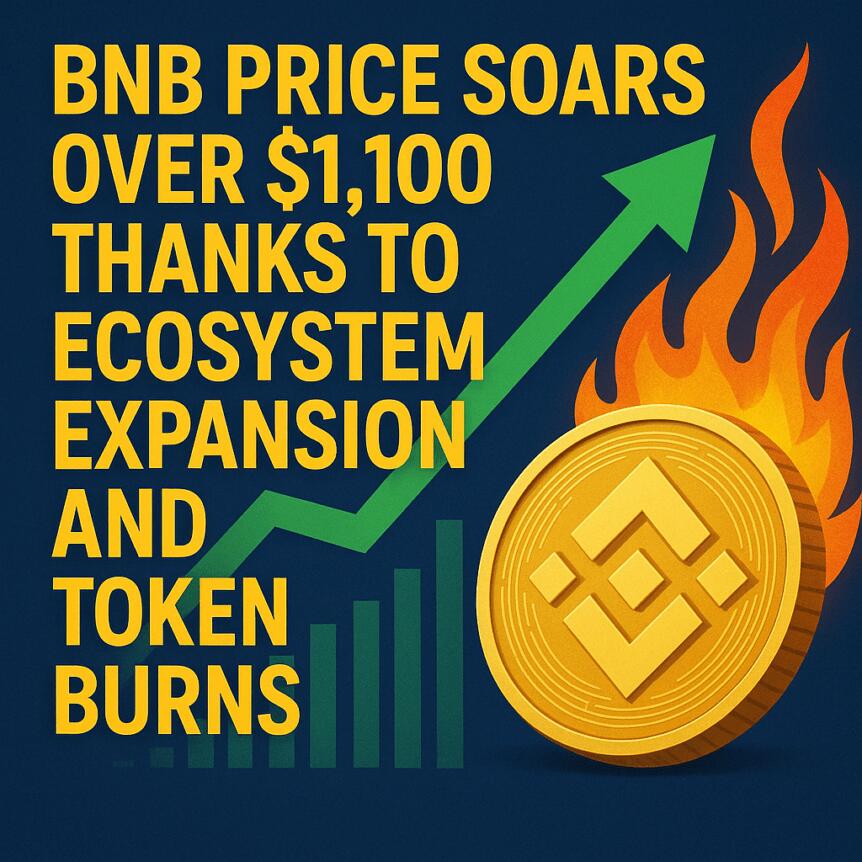 Bnb Price Soars Over $1,100 Thanks To Ecosystem Expansion And Token Burns