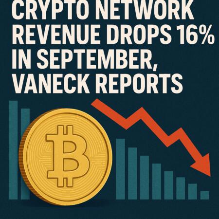 Crypto Network Revenue Drops 16% in September, VanEck Reports Crypto Network Revenue Drops 16% In September, Vaneck Reports
