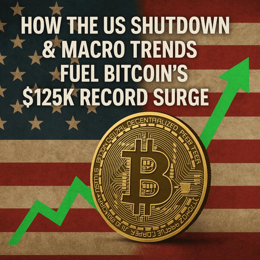 Cómo el cierre del gobierno de EE.UU. y las tendencias macroeconómicas impulsan el récord histórico de Bitcoin a $125K