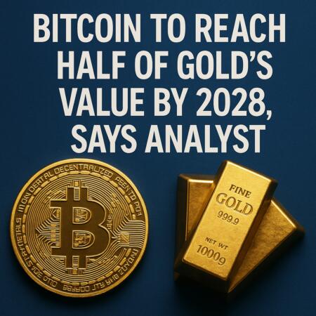 Bitcoin to Reach Half of Gold’s Value by 2028, Says Analyst Bitcoin To Reach Half Of Gold's Value By 2028, Says Analyst