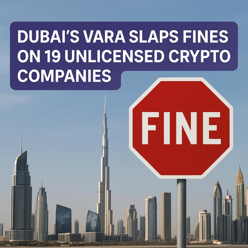 Dubai’s Vara Slaps Fines On 19 Unlicensed Crypto Companies