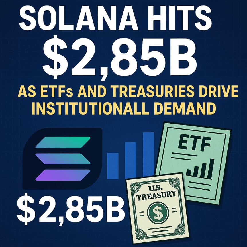 Solana Hits $2.85b As Etfs And Treasuries Drive Institutional Demand