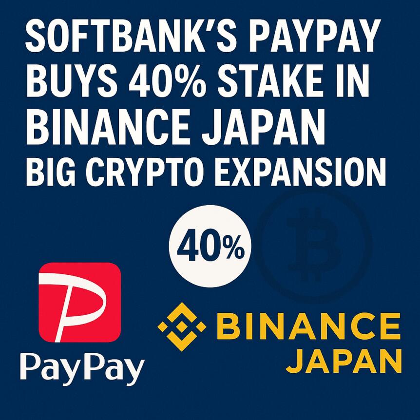 Softbank's Paypay Buys 40% Stake In Binance Japan — Big Crypto Expansion