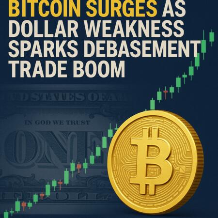Bitcoin Surges as Dollar Weakness Sparks Debasement Trade Boom Bitcoin Surges As Dollar Weakness Sparks Debasement Trade Boom