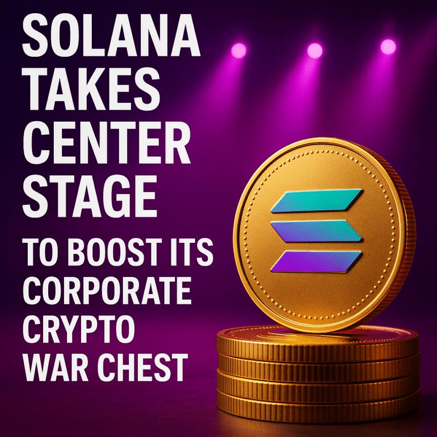 Solana Takes Center Stage to Boost Its Corporate Crypto War Chest