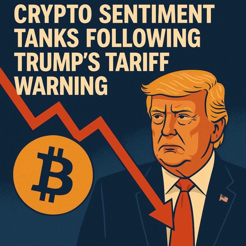Crypto Sentiment Tanks Following Trump's Tariff Warning