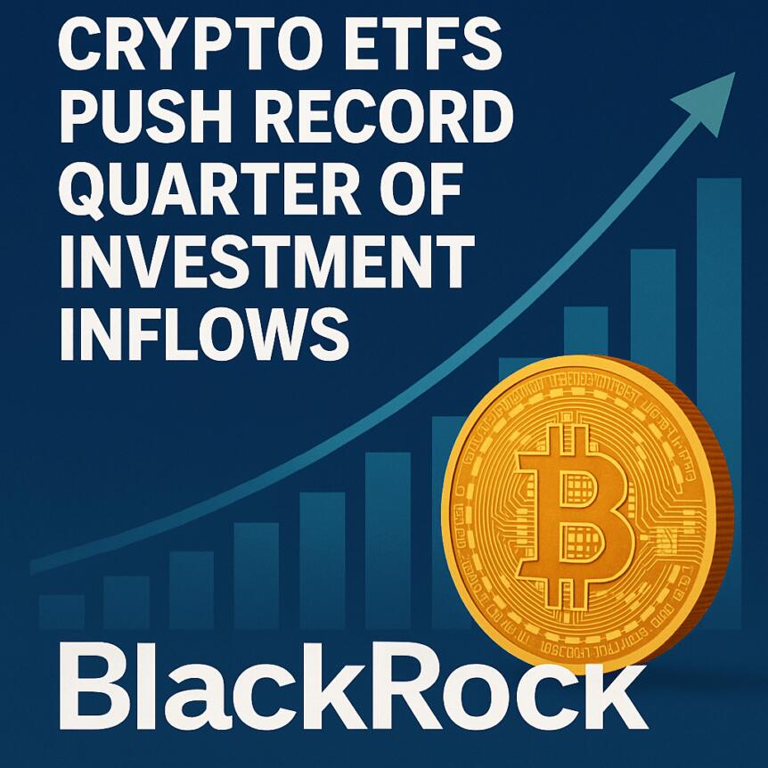 Blackrock's Crypto Etfs Push Record Quarter Of Investment Inflows