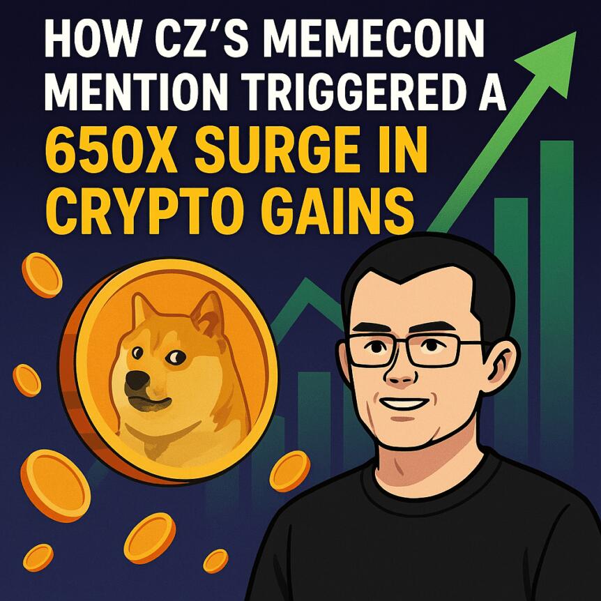How Cz’s Memecoin Mention Triggered A 650x Surge In Crypto Gains